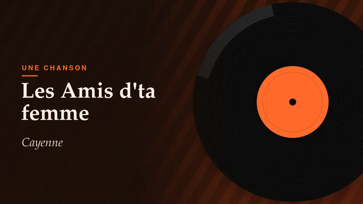 Illustration originale : disque vinyle, Les Amis d'ta femme, Cayenne