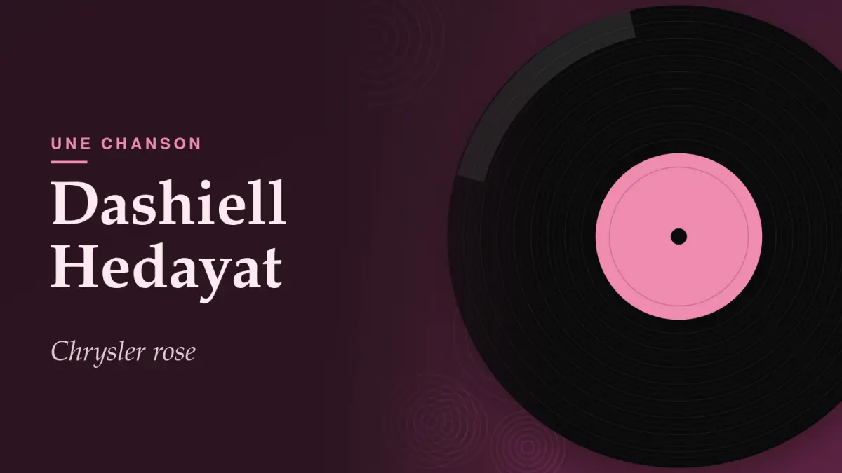 Illustration originale : disque vinyle, Dashiell Hedayat, Chrysler rose